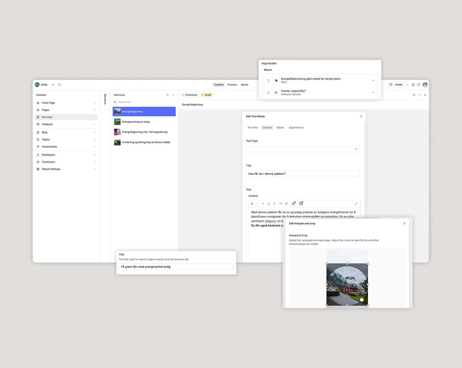 Lett å redigere, god sikkerhet og lynsraske nettsider